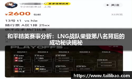 和平精英赛事分析：LNG战队荣登第八名背后的成功秘诀揭秘